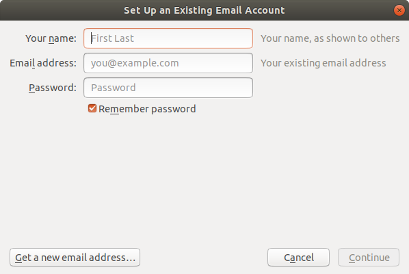 Set Up an Existing Email Account